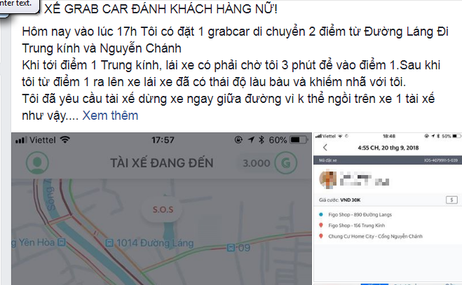 xon xao vu nu hanh khach to bi tai xe grab hanh hung vi dong cua xe qua manh - 1