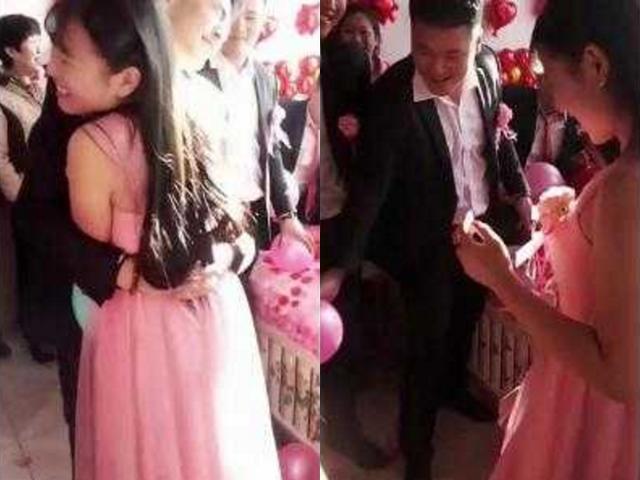 Chú rể đứng trước phù dâu: Người liếc mắt đưa tình, kẻ ôm hôn ngấu nghiến trước mặt cô dâu