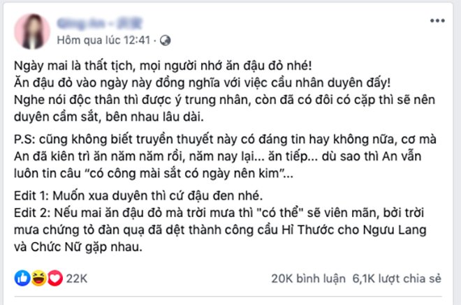 Tháº¥t Tá»‹ch Äƒn Ä'áº­u Ä'á» Sáº½ May Máº¯n Tinh Duyen Che Ä'áº­u Ä'á» Ä'á»