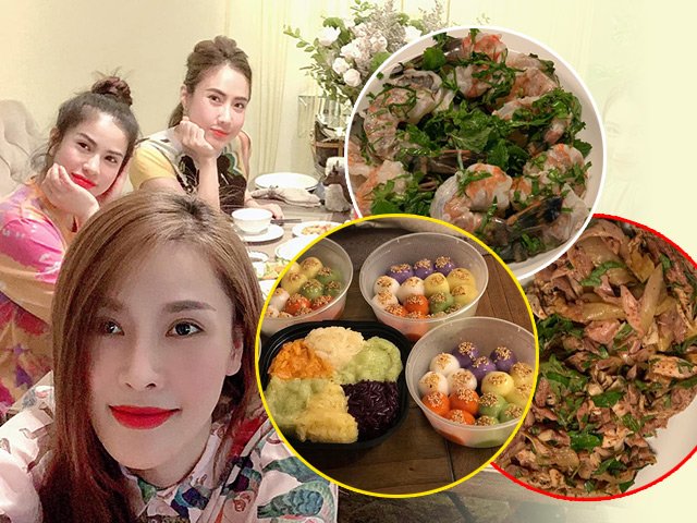 Xoá nghi vấn ghét nhau, Quế Vân mời vợ cũ Việt Anh đến nhà ăn cỗ đẹp như nhà hàng
