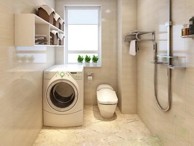 Thiết kế phòng với máy giặt trong nhà vệ sinh là một trong những xu hướng thiết kế nổi bật trong năm