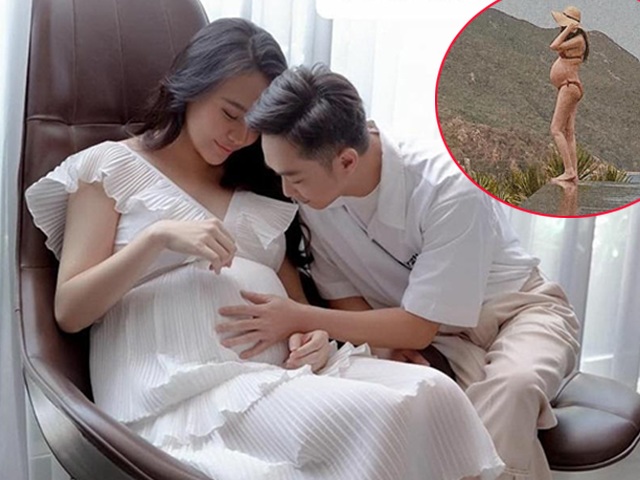 Bà xã Cường Đô la chơi liều tạo dáng mạo hiểm, nhìn nổi gai ốc khi bụng bầu vượt mặt