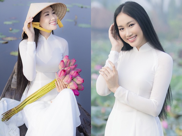 Trốn thành phố khói bụi, Đoàn Hồng Trang đón bình minh bên hồ sen sáng sớm