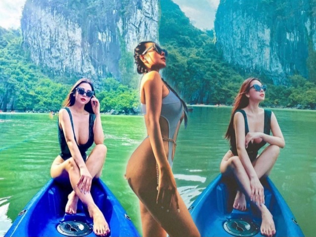 Mỹ nữ mặc bikini xẻ sâu đến rốn, khoe ngực khủng làm dân tình nhìn đến tròn xoe mắt