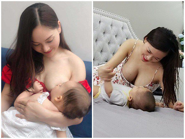 Mỹ nhân Việt lộ ngực trần khi cho con bú, có người vạch áo ngay trong thang máy