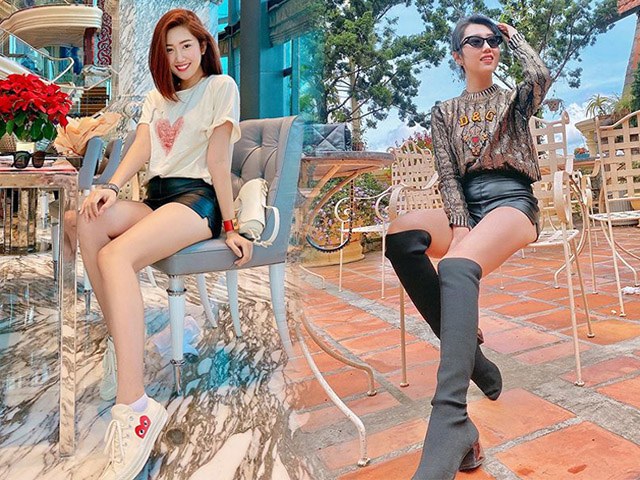 Với mỗi một chiếc quần, Thúy Ngân biến hóa cả loạt set đồ vừa tiết kiệm vừa kéo chân đỉnh cao