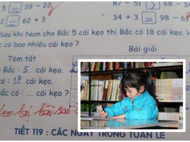 Học trò tính đúng bài toán nhưng cô giáo gạch thành sai, rốt cuộc ai mới là người mắc lỗi?