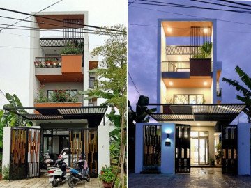 Nhà phố 3 tầng lấy gió và sáng có thiết kế ấn tượng