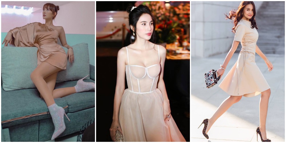 Trang phục màu nude amp;#34;hại đờiamp;#34; sao Việt từ streetstyle đến sân khấu: mặc cũng như không - 3