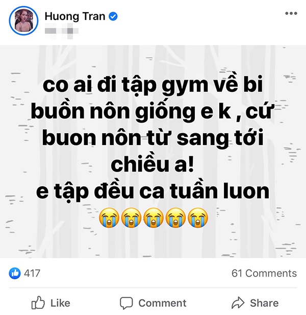Tập gym để giữ dáng, vợ cũ Việt Anh lên mạng xã hội than trời vì gặp triệu chứng lạ - 4