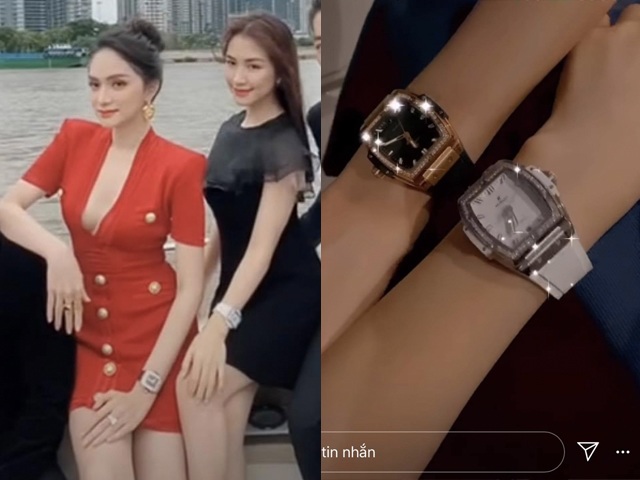 Hương Giang - Hoà Minzy đúng chuẩn cặp chị em giàu sụ khi độ đồng hồ nạm kim cương đôi