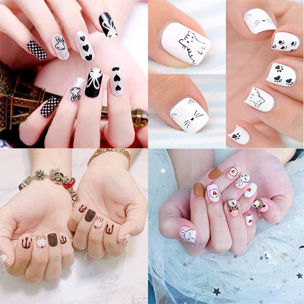 7Mẫu nail đơn giản dễ thương với nhiều hình vẽ thú vị làm bạn gái say mê   Nail swag Móng tay phong cách Móng tay tự làm