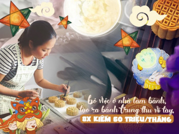 Bỏ việc ở nhà làm bánh, tạo ra bánh Trung thu vẽ tay, 8X Sài Gòn kiếm 60 triệu/tháng