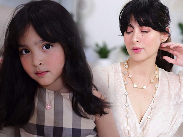 Cùng cắt tóc mái, mỹ nhân đẹp nhất Philippines và con gái bùng nổ nhan sắc