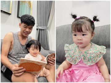 Sao Việt 24h: Con gái kháu khỉnh của Trung Ruồi đọc sách, gương mặt y đúc bố thành tâm điểm