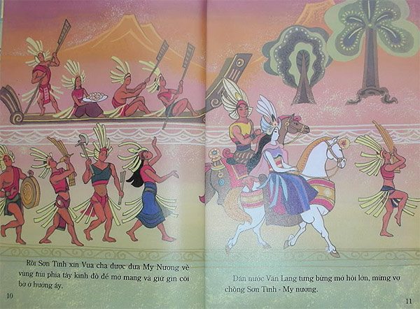 Truyện cổ tích: Sơn Tinh - Thủy Tinh và bài học kinh nghiệm ý nghĩa sâu sắc mang lại trẻ em - 12