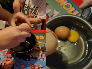 Nhặt quả trứng gà to gấp 3 lần bình thường trong ổ, người phụ nữ ngỡ ngàng khi đập ra - Vimarsana News