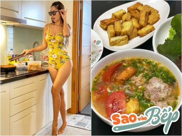 Sao vào bếp: Siêu mẫu mặc bikini nấu ăn giờ làm mẹ ruột tự hào, chồng khen nức nở - Vimarsana News