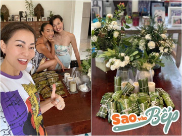 Thu Minh và hội sao đình đám ở Singapore tụ tập làm bánh quê, nhìn kỹ mới thấy lạ - Vimarsana News