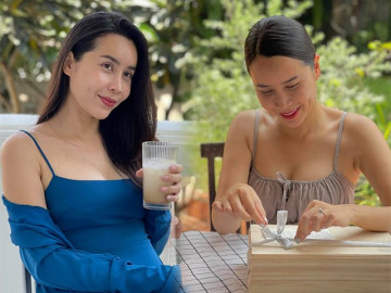 Lưu Hương Giang diện váy xẻ gợi cảm, tạo dáng ở vườn nhà - Vimarsana News