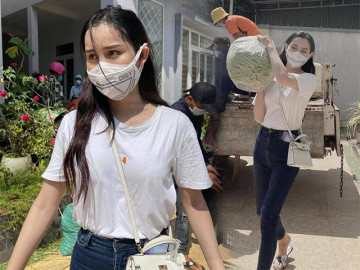 Á hậu chuyển giới đeo túi đi làm từ thiện, biết giá ai nấy toát mồ hôi hột - Vimarsana News