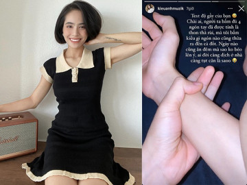 Ca nương Kiều Anh nắm cổ tay kiểm tra độ mi nhon, chị em làm theo biết ngay mập, ốm - Vimarsana News