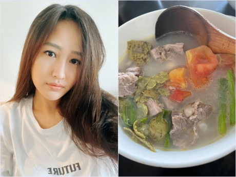 Sao vào bếp: Hoa hậu Mai Phương Thúy hiếm hoi khoe nấu ăn nhưng status nào cũng gây cười