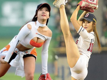 Ngán ngẩm với tiểu xảo câu view trong trang phục ra sân của các hotgirl bóng chày Hàn Quốc