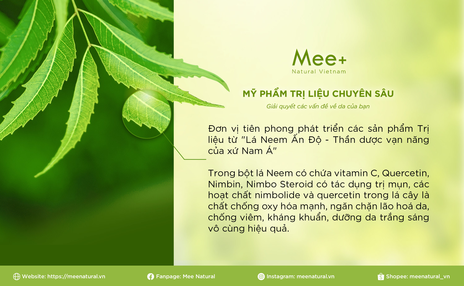 Mee Natural - Xu hướng hỗ trợ trị liệu chuyên sâu bằng mỹ phẩm thiên nhiên - 2