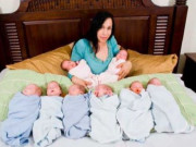 Mang thai 8, mẹ bầu gãy xương sườn khi sinh   đàn con   gây chấn động thế giới