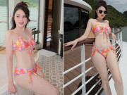 Hotmom Hà thành diện bikini khoe dáng nuột nà, nhìn không ai tin đã đẻ 5 con
