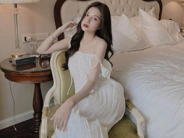 Thiên An khoe làn da trắng mịn chuẩn gái một con trông mòn con mắt