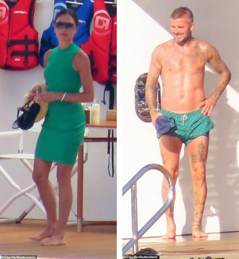 David Beckham mải mê ngắm vợ diện đồ tắm hai mảnh quyến rũ - 5