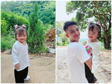 Sao Việt 24h: Con gái Mạc Văn Khoa diện áo bà ba siêu cưng, cười tươi trông vẫn như đang khó ở