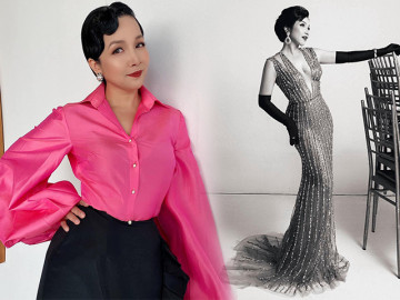 Diva Mỹ Linh mặc váy xẻ sâu tuổi 47, gợi cảm mà tinh tế, bỏ xa con gái Mỹ Anh
