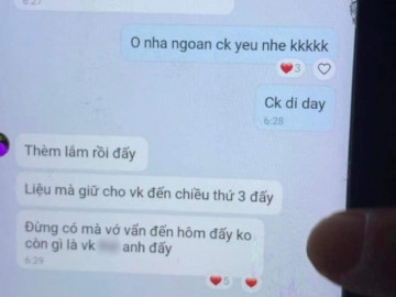 Vụ tiểu tam thích ăn lòng xào dưa 30K: Loạt tin nhắn nhạy cảm tiếp tục được tung lên khiến CĐM ngỡ ngàng