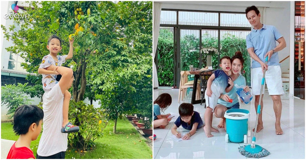Read more about the article 2 gia đình đông con bậc nhất showbiz Việt: Đều mua biệt thự rộng, thích trồng cây trái