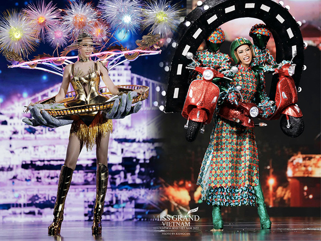 Nổi da gà với trang phục dân tộc tại Miss Grand Vietnam 2022, fan Thái cũng phải ngẩn ngơ