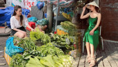Xuất hiện cô em bán rau ở chợ: Ăn mặc thôn quê, từng được ví như Tiểu Long Nữ bản Việt