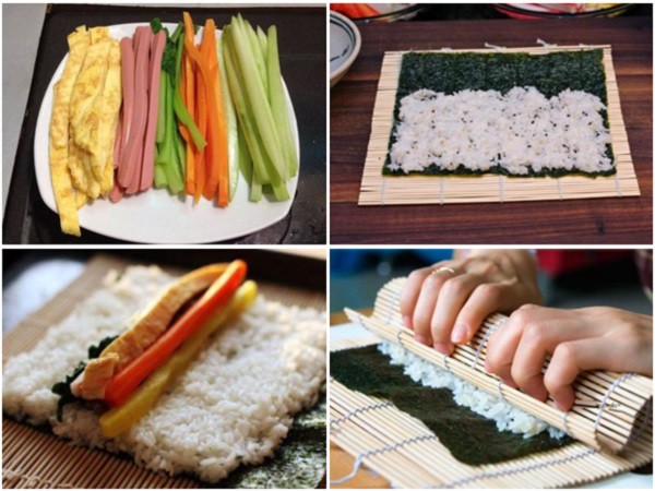 Cách thực hiện cơm trắng cuộn rong đại dương (kimbap) Nước Hàn vừa thơm vừa ngon không xẩy ra thô - 4