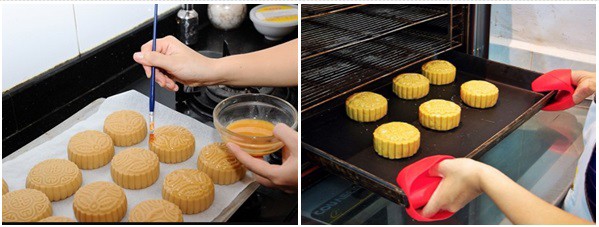 Cách thực hiện bánh Trung thu nhân đỗ xanh mang lại bánh nướng và bánh mềm - 8