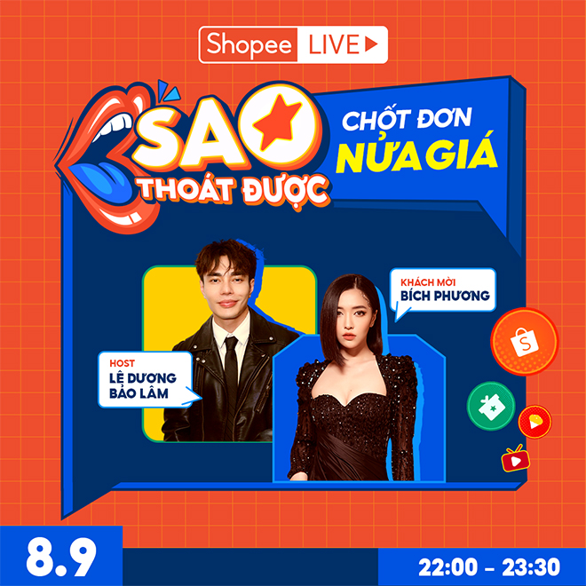 “Hành” nhau trên gameshow chưa đủ, Bích Phương và Lê Dương Bảo Lâm tiếp tục đối đầu trong livestream đếm ngược sale 9.9 - 4