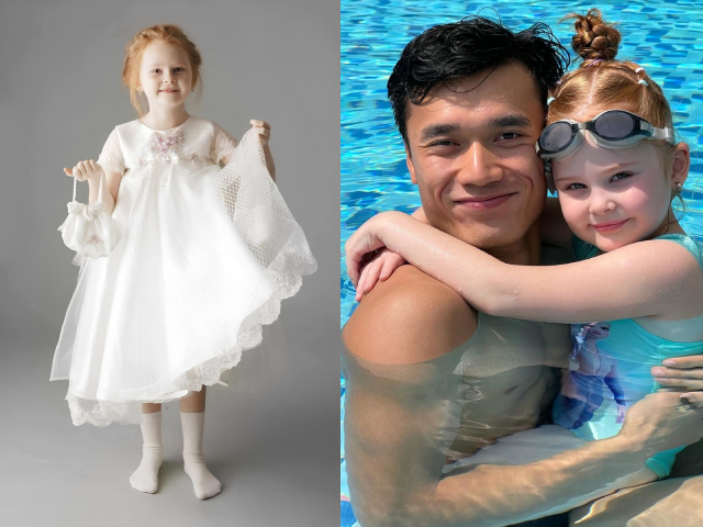 Em vợ Tây của Bùi Tiến Dũng xinh như búp bê, mới 6 tuổi chân siêu dài không thua kém chị người mẫu