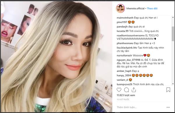 hom qua khan gia phan doi toc den dai, hom nay h'hen nie doi thanh toc dai mau... bach kim? - 6