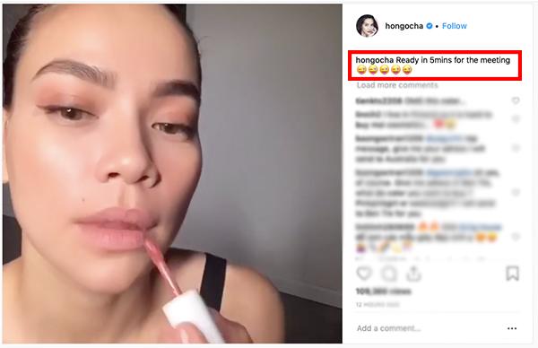 khoe clip makeup chi trong 5 phut, ho ngoc ha lo loi trang diem khong the sai hon - 2