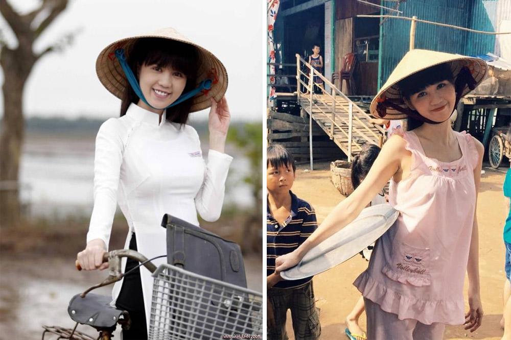 trut bo lop trang diem de hoa than thanh gai que, cac sao viet nay van than thai ngoi ngoi - 6