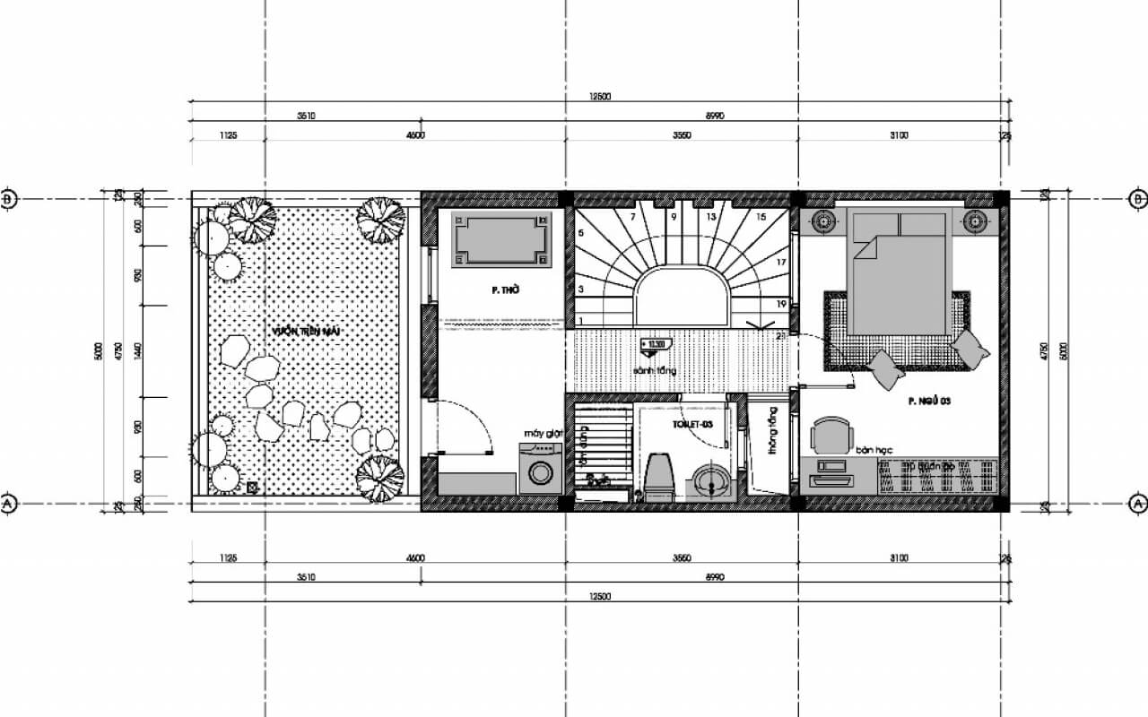 14 mẫu thiết kế nhà ống 2 tầng 1 tum dưới 500 triệu, nhà đông người vẫn rộng thoải mái - 6