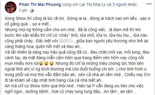 lan dau di lam sau thoi gian dieu tri ung thu, mai phuong bi noi mun vi trang diem - 1