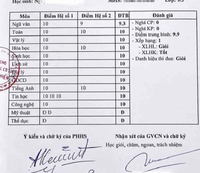 tp.hcm: mot hoc sinh lop 9 gay soc khi khoe bang diem toan 10 - 1