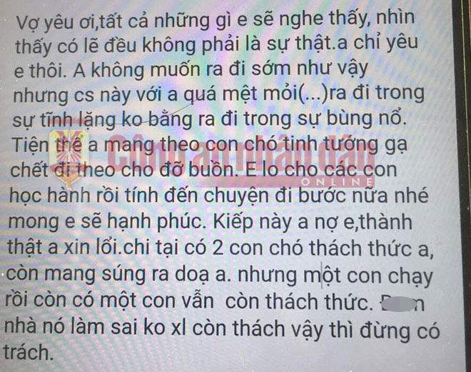 tin tuc 24h: tin nhan nghi pham gui vo truoc khi ban chet co gai ban dau xinh dep - 1